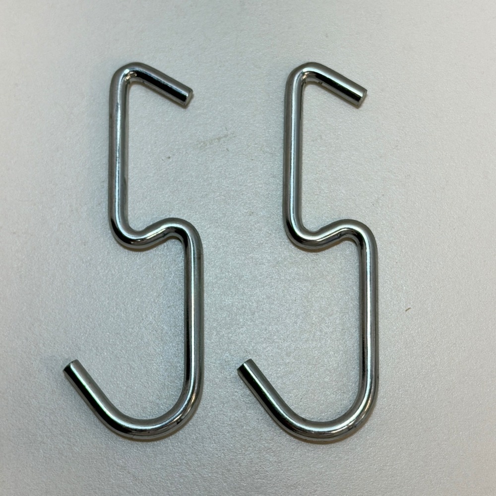 Calphalon Hanging Pot Rack Single Hooks Set Of 2 Silver Metal OEM Replacement